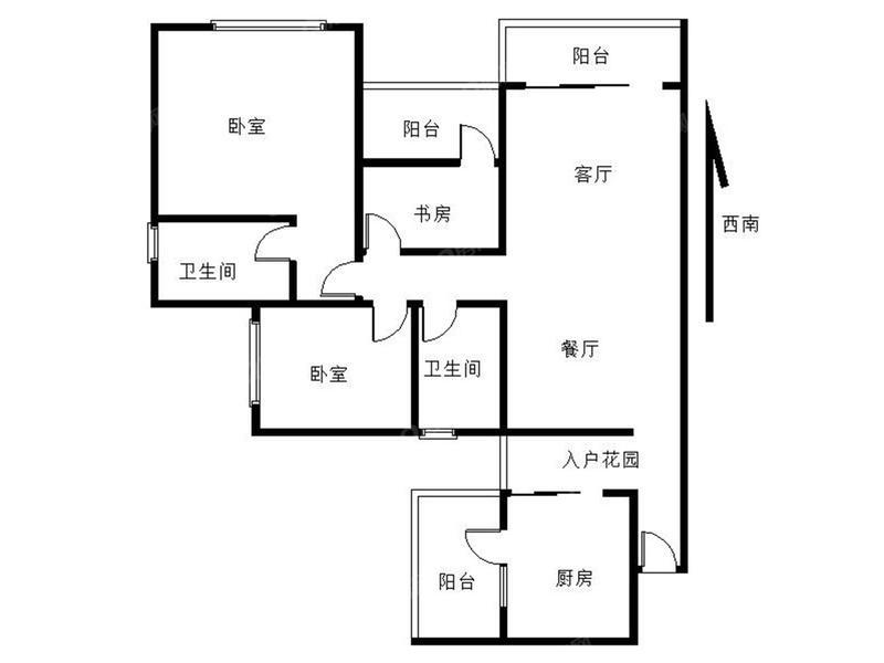 中山御龙山花园3期户型照片_御龙山花园3期 3室2厅114m²毛坯